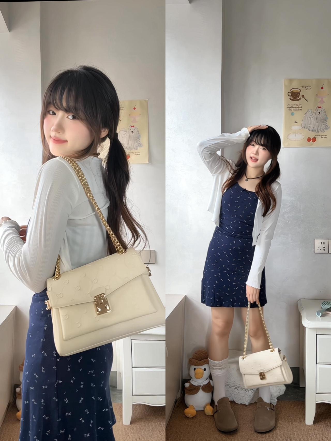 出门氛围感全靠这只白色腋下包👜