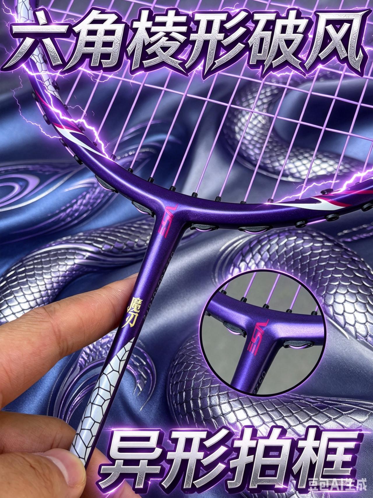 魔刀千刃⁉️只攻不防⁉️六角棱形破风框确实不一样🏸