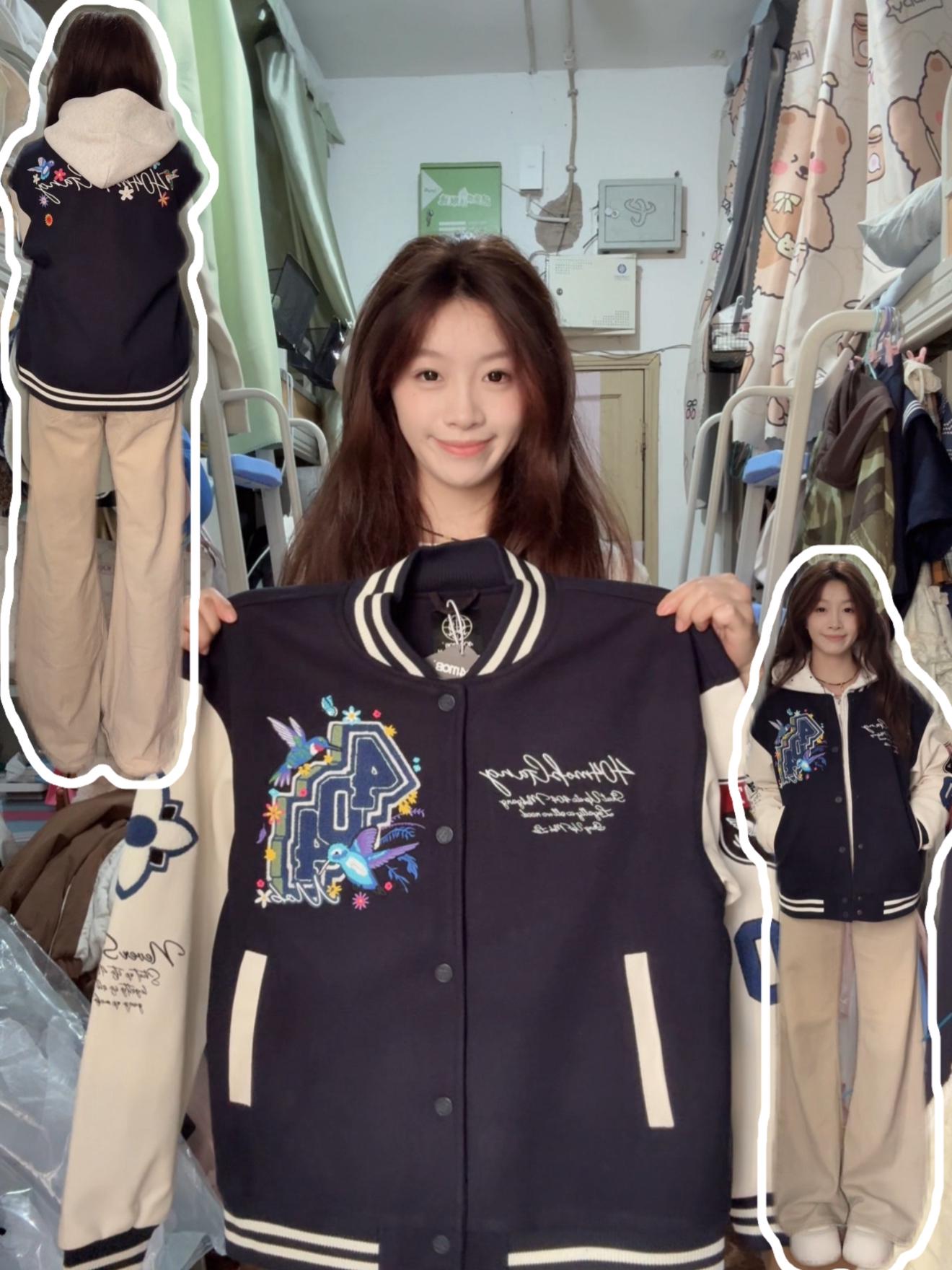 好喜欢我滴美式风棒球服外套啊啊啊啊~~