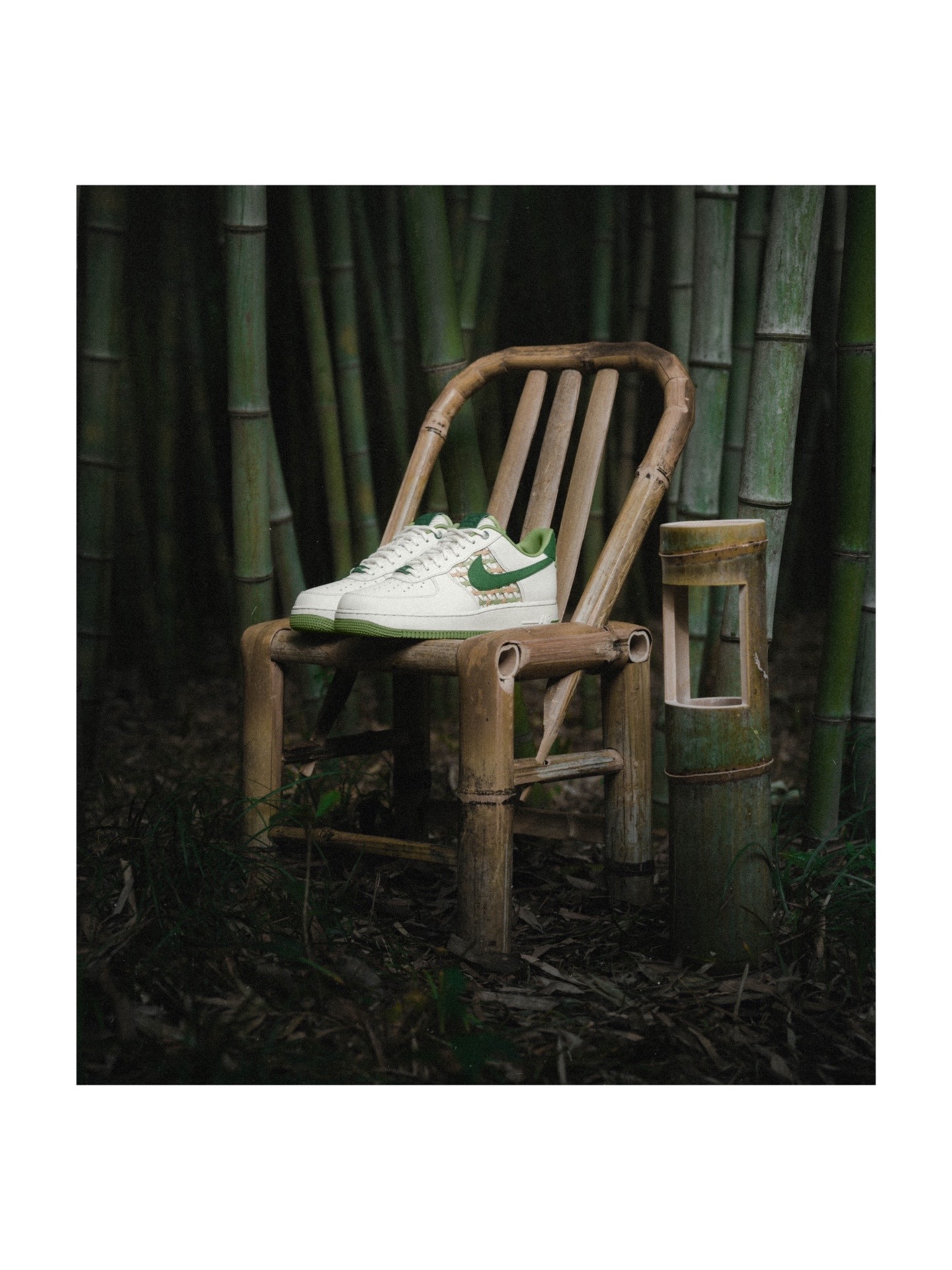 用竹编工艺做球鞋｜AF1