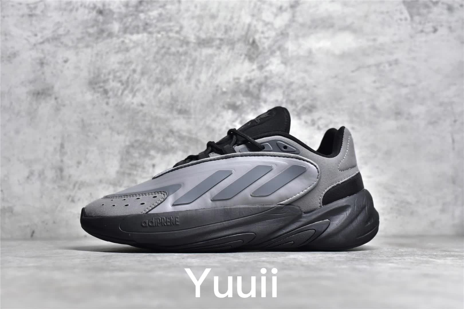 adidas originals Ozelia 舒适耐磨跑步鞋 银黑色 男女同款#送礼推荐