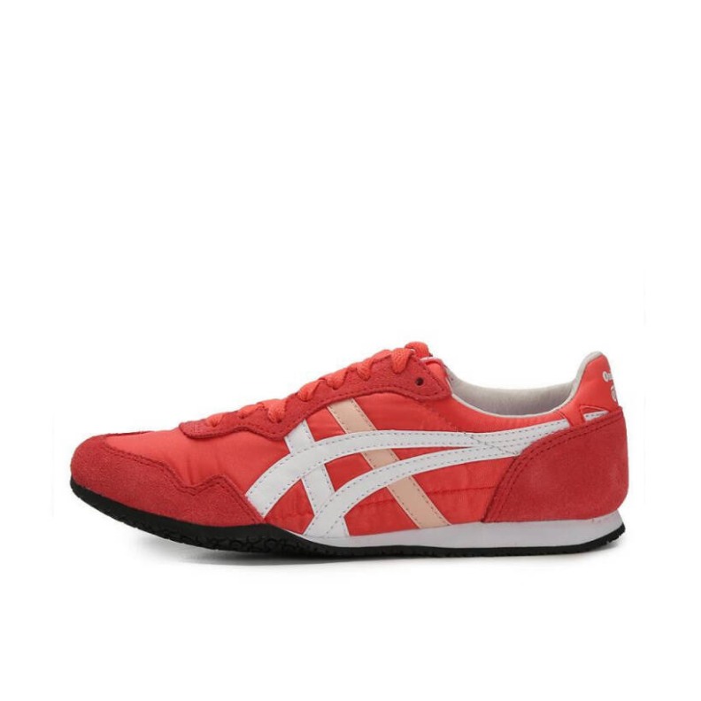 推荐商品：Onitsuka Tiger 鬼冢虎 Serrano 运动休闲鞋 舒适轻便防滑耐磨网布透气百搭复古减震包裹性低帮 Sienna/White 橘红/白黑