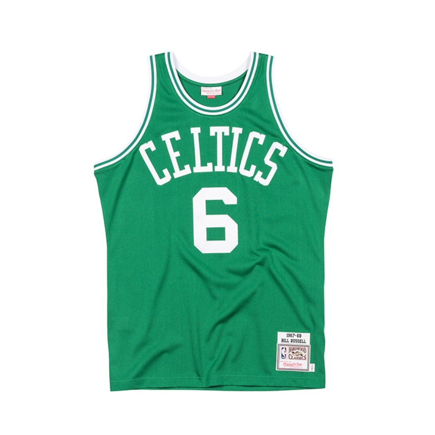 mitchell ness 比尔拉塞尔 凯尔特人队 6号球衣