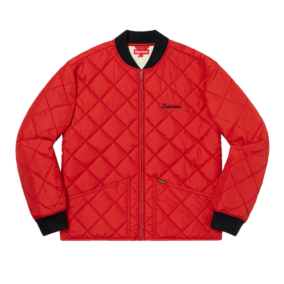 supreme fw19 x dead prez quilted work jacket 联名棉服夹克