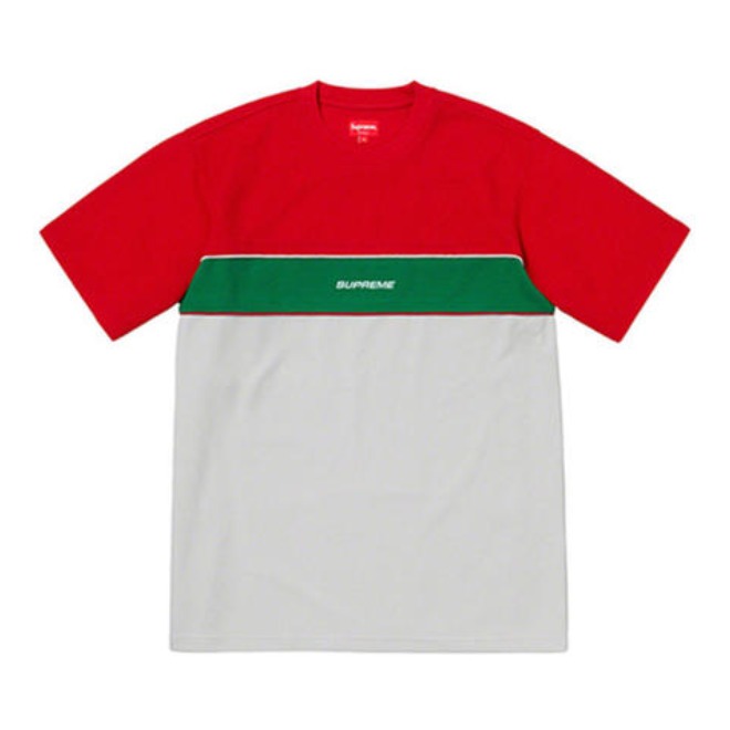 supreme ss19 piping practice s/s top 横条纹短袖t恤 sup-ss19