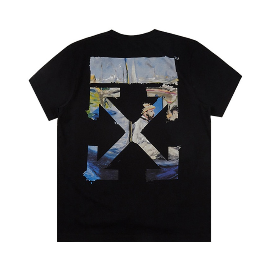 off-white 油画箭头短袖 omaa038g20jer006