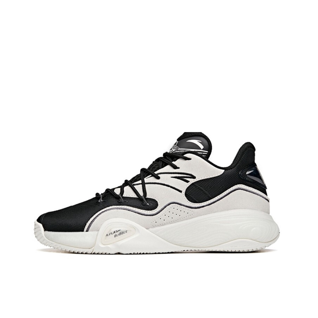 安踏 水泥泡泡 篮球鞋 象牙白/黑色