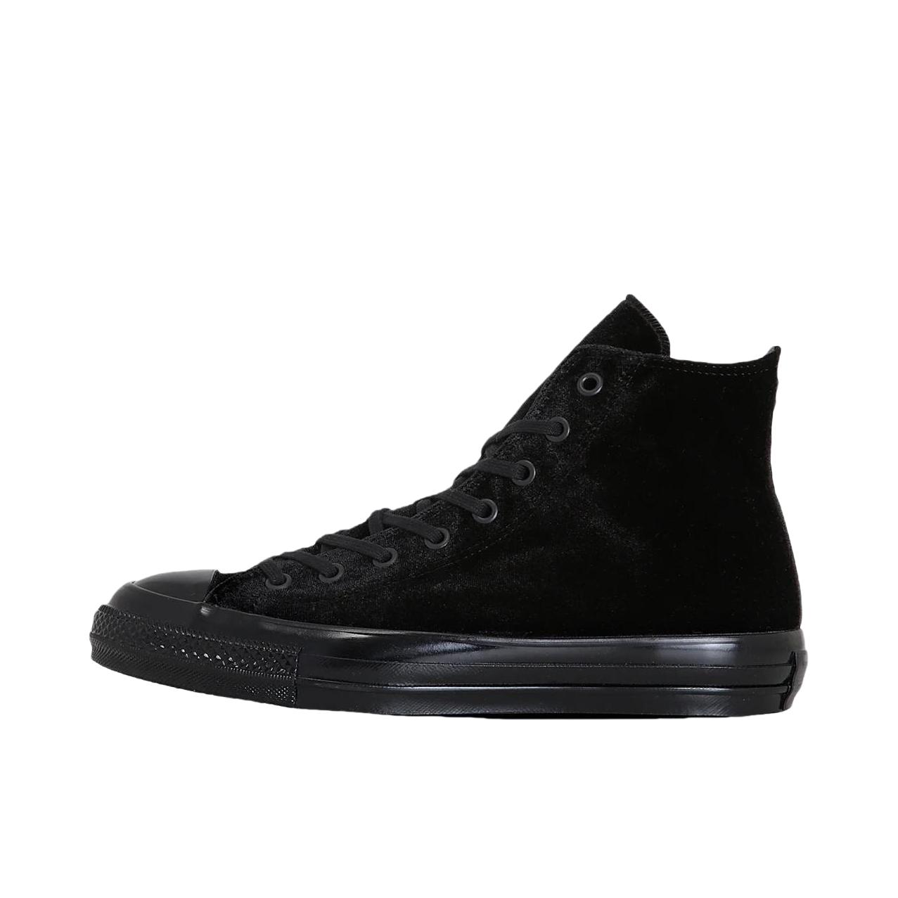 推荐商品：Converse/匡威 All Star US VELVET HI 防滑 耐磨 高帮 系带 板鞋 黑色