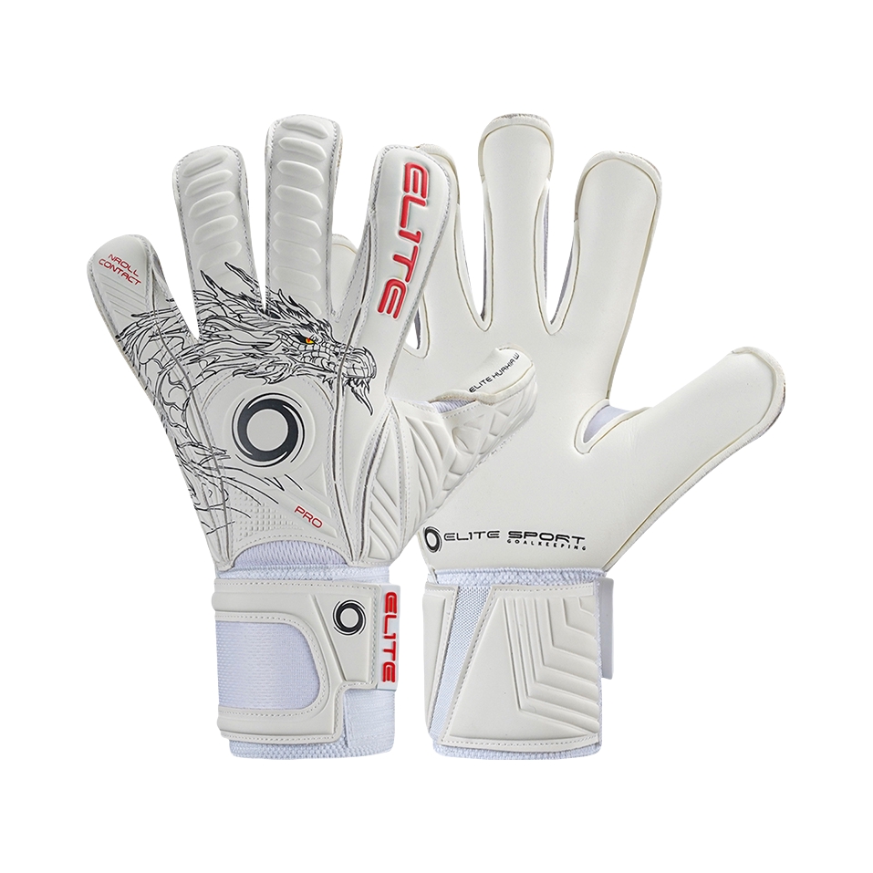 推荐商品：Elite Sport/光环 乳胶 防滑 耐磨 踢球 运动 防护 半管指 守门员手套 HUAXIA BLACK