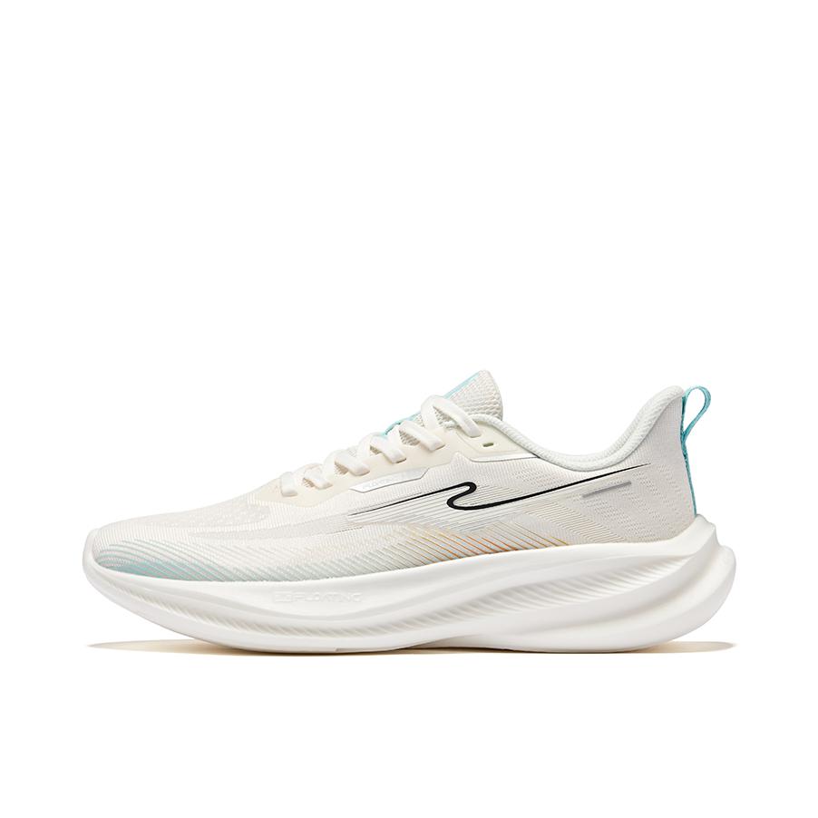 推荐商品：鸿星尔克 水上漂6 Pro 减震软底 回弹 网面透气 舒适轻便 时尚 跑鞋 微晶白/圣尼蓝