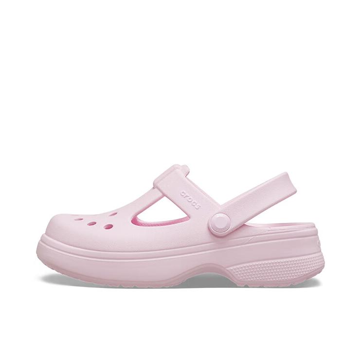 推荐商品：Crocs/卡骆驰 Classic Series 玛丽珍 轻便 一脚蹬 镂空 沙滩 凉鞋儿童 210615 大童/牛奶粉