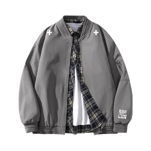 推荐商品：BRUMAIRE 解构棒球领飞行夹克 BM-8919-B2066 灰
