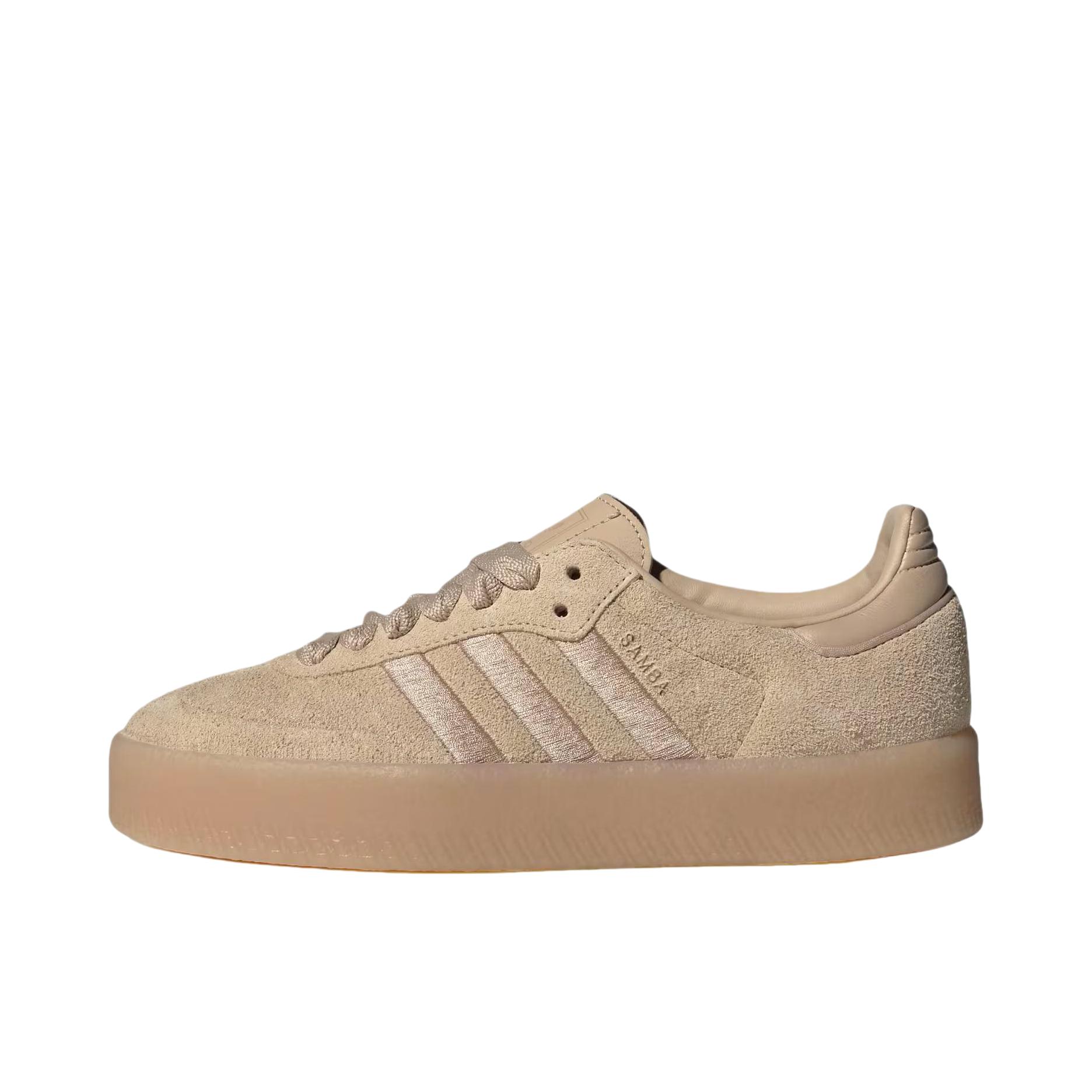 推荐商品：adidas Originals Sambae T头鞋 德训鞋 板鞋 增高包裹性合成革 黄色 