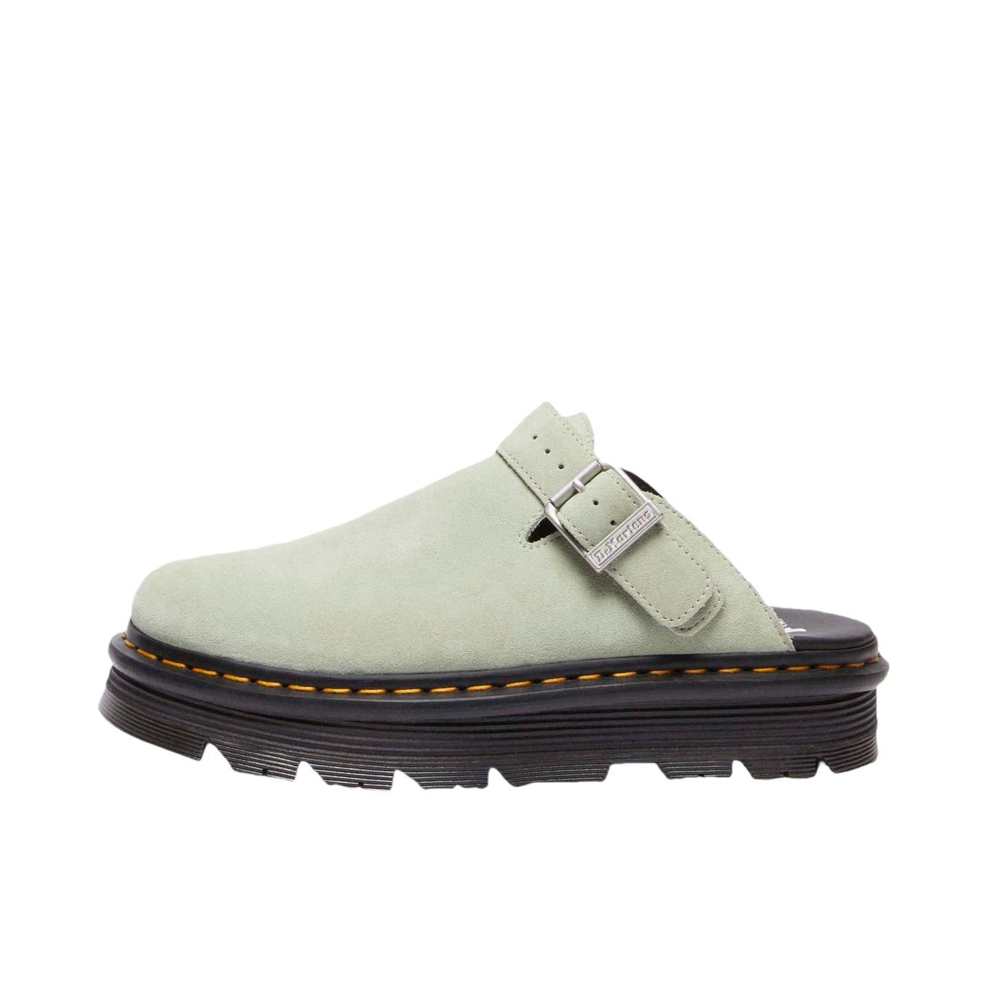 推荐商品：Dr. Martens ZebZag Mule 简约 防滑 包头 厚底 拖鞋 绿色/黑色