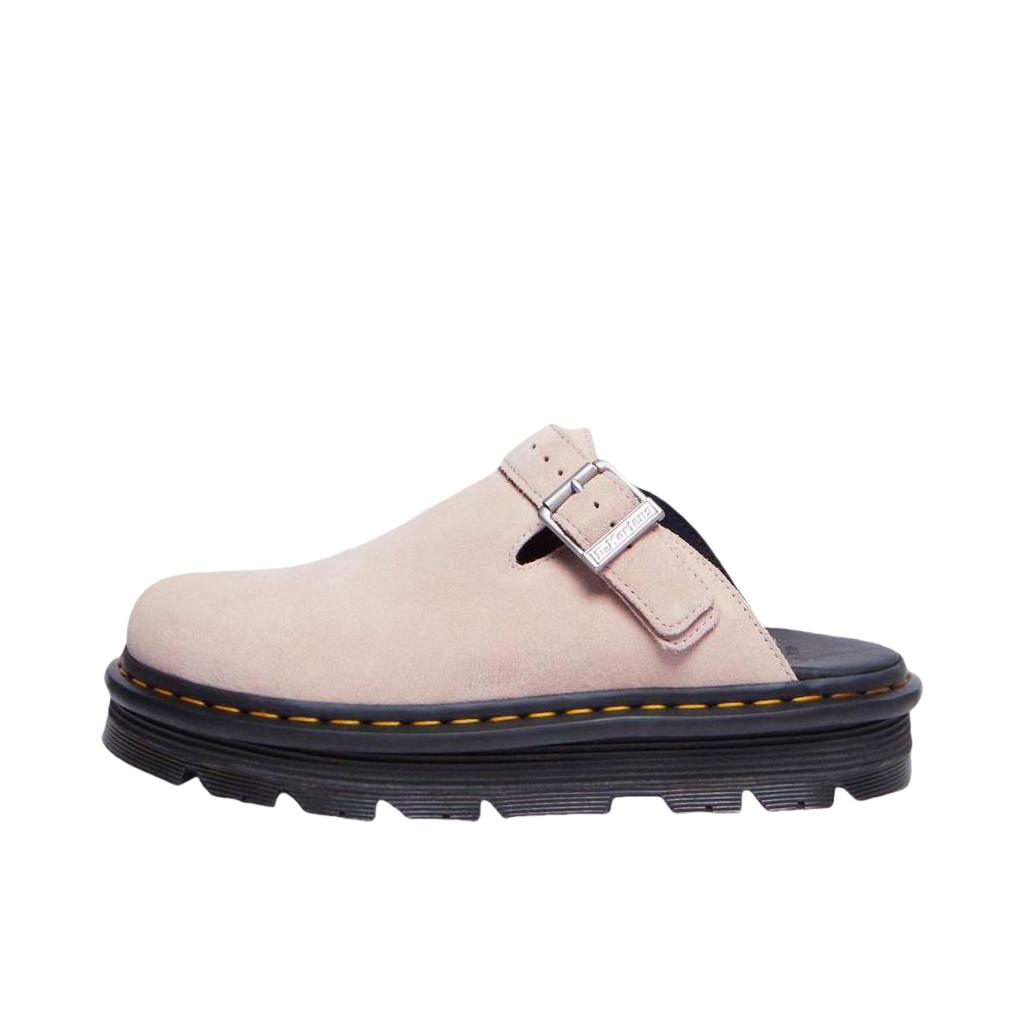 推荐商品：Dr. Martens ZebZag Mule 简约 防滑 包头 厚底 拖鞋 粉色/黑色