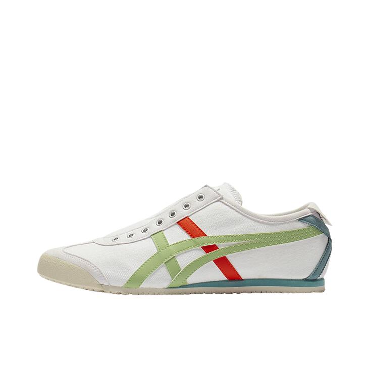 推荐商品：Onitsuka Tiger/鬼塚虎 Mexico 66 Slip-on 懒人鞋 德训鞋 运动休闲鞋 复古轻便透气一脚蹬舒适百搭 白色/绿色/红色