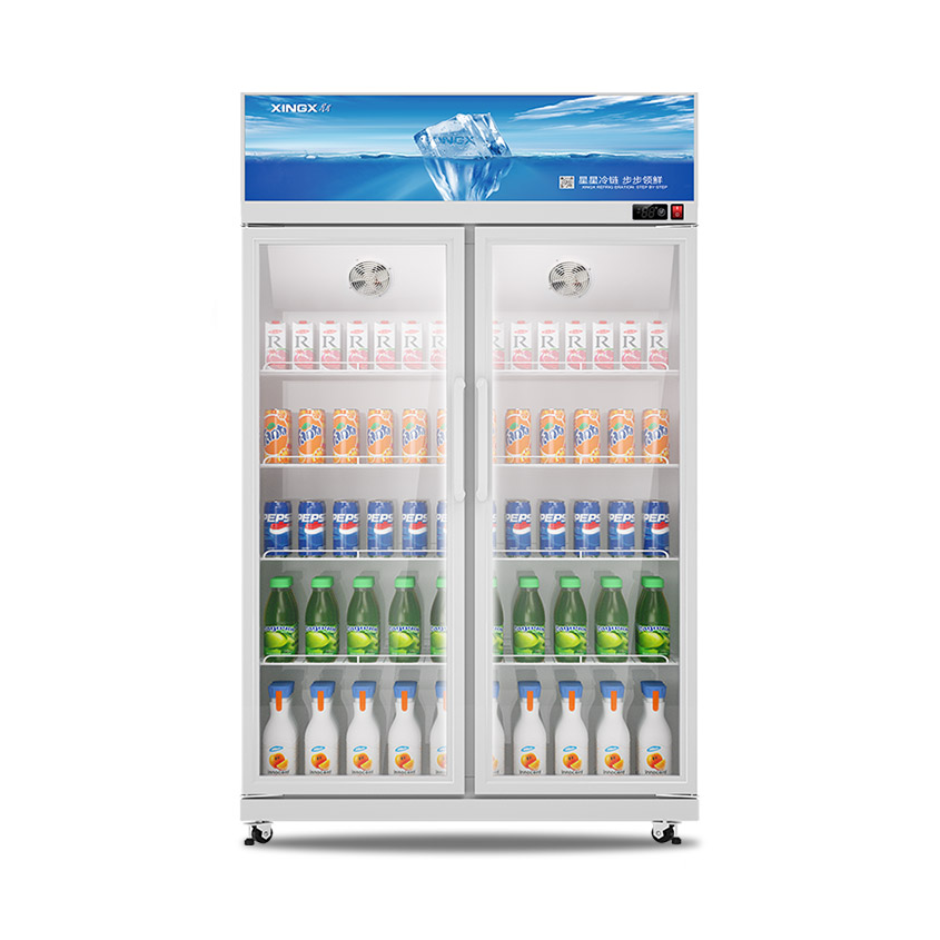 推荐商品：XINGX/星星 LGC-1200WDE 912L 冷柜 钢化玻璃 风冷无霜 大容量