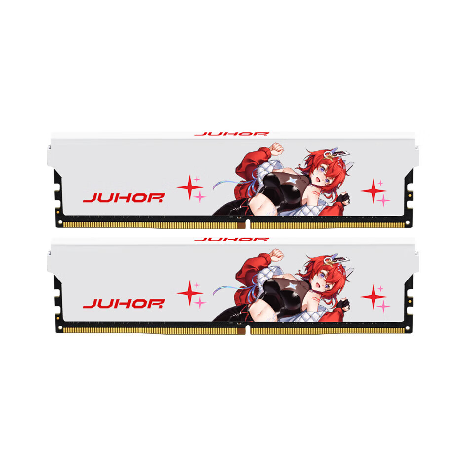 推荐商品：JUHOR/玖合 星舞 DDR4 白色 台式机 马甲条 内存条 海力士颗粒 超低时序