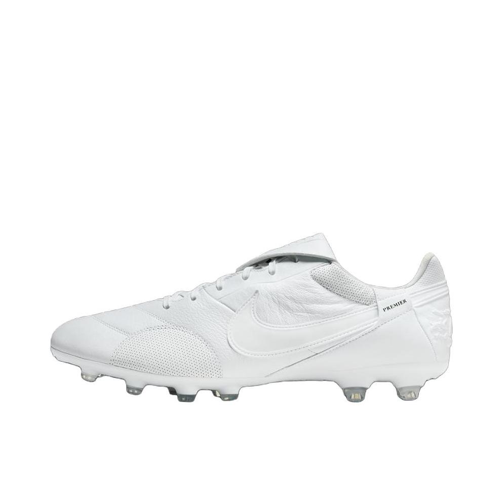 推荐商品：Nike Premier 3 FG 中端 胶质长钉 硬天然草场 抓地圆头 防滑耐磨 足球鞋 珍珠白色