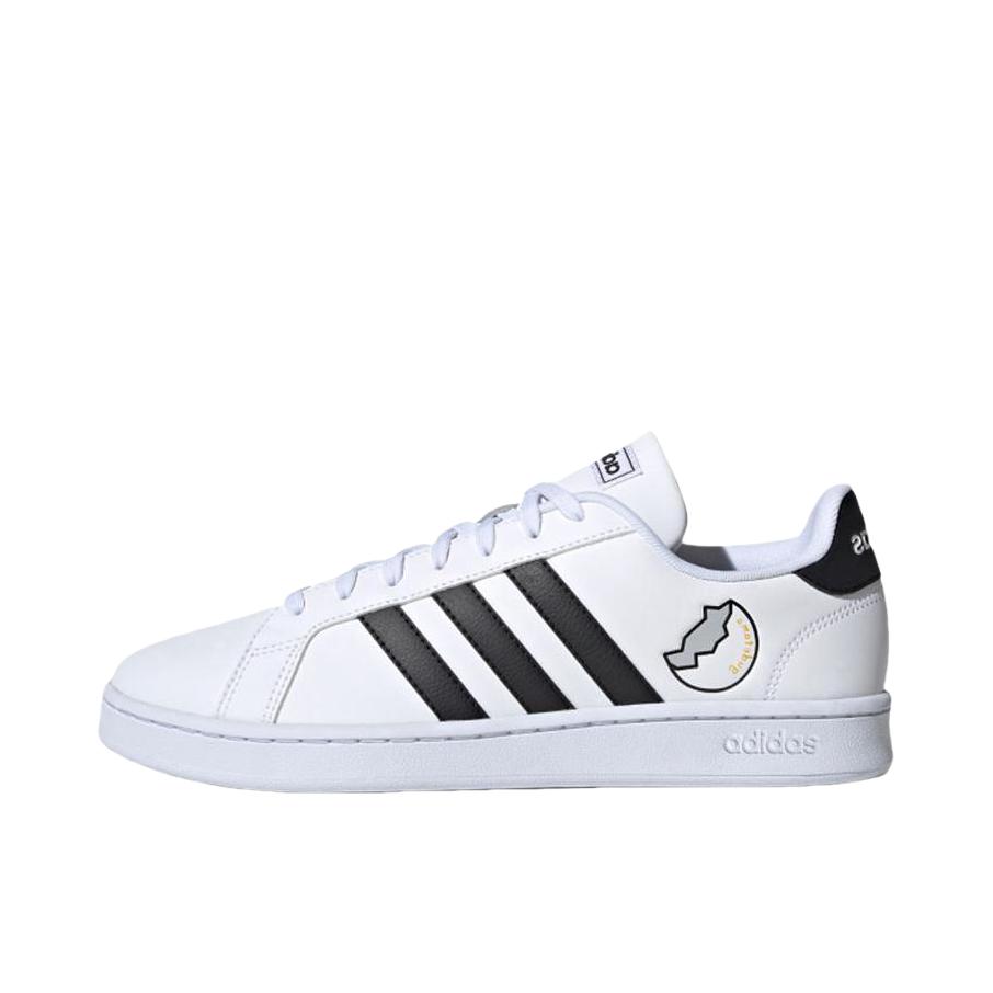 推荐商品：adidas NEO Grand Court 板鞋 防滑耐磨减震透气休闲复古时尚防水轻运动 蛋黄哥联名/白色/黑色/金色