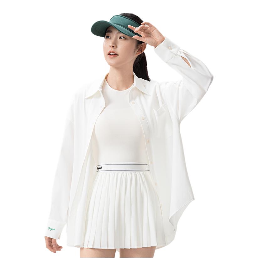 推荐商品：小野和子 纯色耐磨透气防紫外线防晒衣 女装 XYHZKSCSS 云纱白