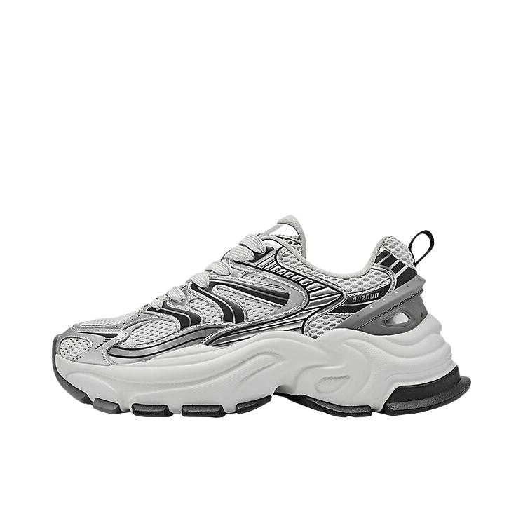 推荐商品：乔丹体育 玄武MIX 百搭 防滑 耐磨 运动休闲鞋 几何灰/银色