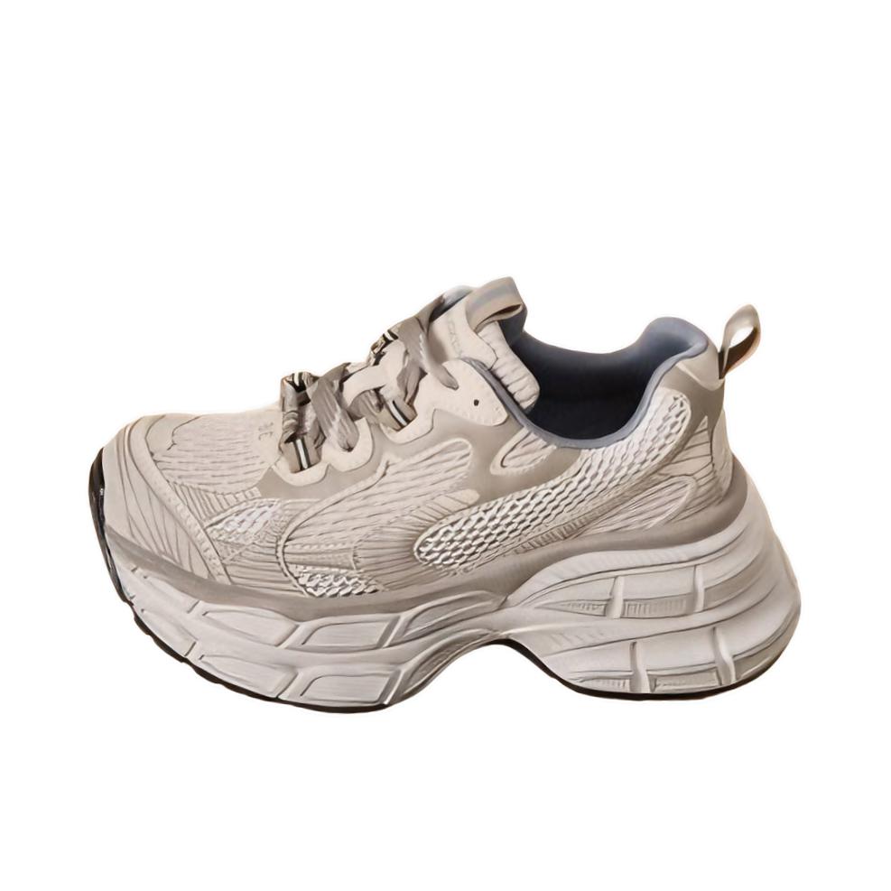 推荐商品：La Chapelle/拉夏贝尔 老爹鞋 厚底增高百搭时尚 LA-QCZL5011 女款/灰色/褐色