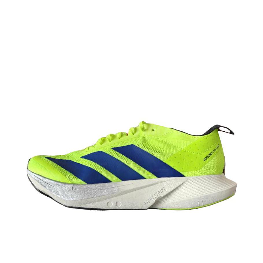 推荐商品：adidas ADIZERO DRIVE RC 跑鞋 专业竞速减震支撑回弹碳柱涤纶轻便防滑 荧光绿