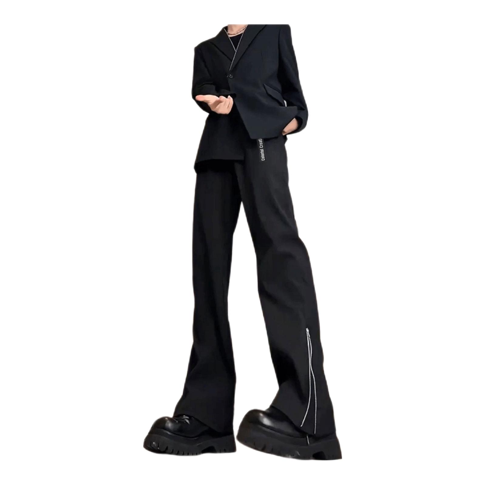 推荐商品：Colorful Creations 日系复古阔腿直筒西装裤 CC-6KK4 黑