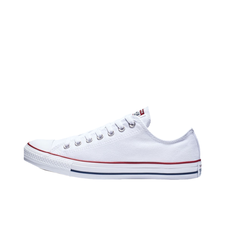 推荐商品：Converse/匡威 Chuck Taylor All Star 帆布鞋 常青款轻便防滑耐磨百搭复古圆头减震贴合 White/Red 低帮/白色