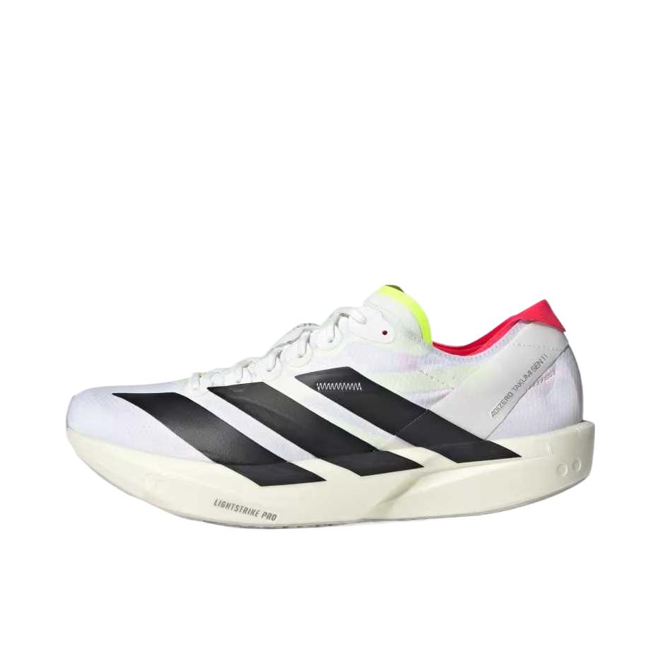 推荐商品：adidas ADIZERO TAKUMI SEN 11 跑鞋 LIGHTSTRIKE PRO科技玻纤柱专业竞速 白色/黑色 