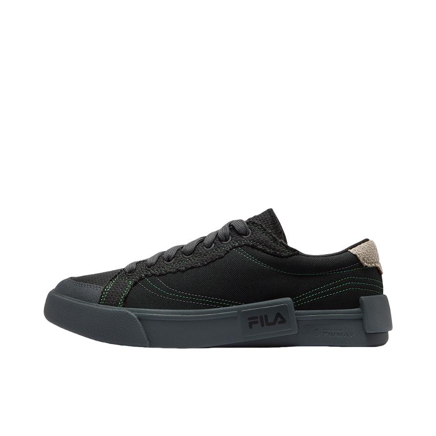 推荐商品：FILA/斐乐 帆布鞋 系带耐磨圆头低帮 拼接 T12M532926FBB 男款/黑色