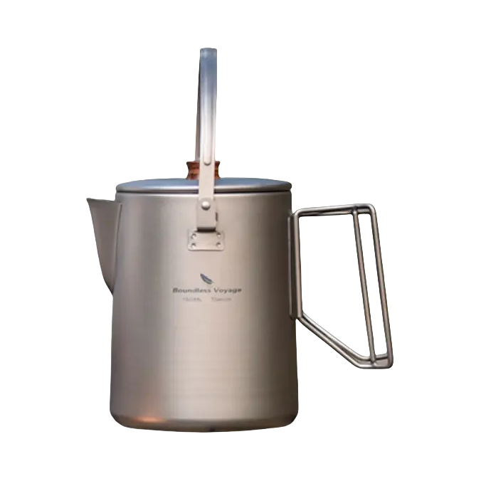推荐商品：BOUNDLESS VOYAGE/必唯 纯钛 露营 旅行 户外咖啡壶 TI3128D