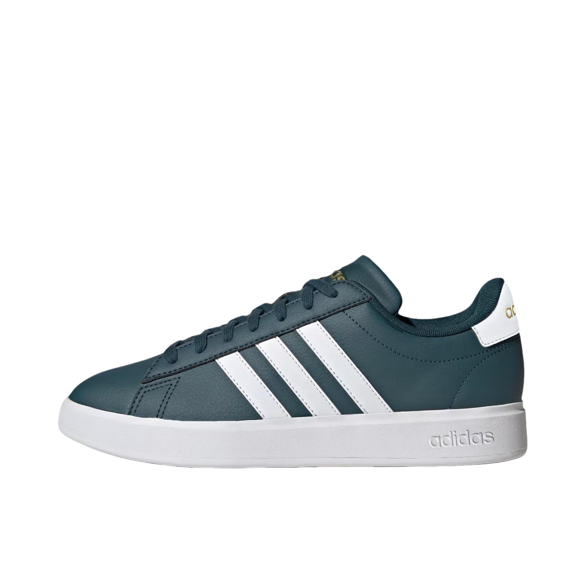 推荐商品：adidas NEO Grand Court 2.0 板鞋 防滑耐磨舒适透气时尚百搭轻运动贴合 绿色/云白色/金属金色