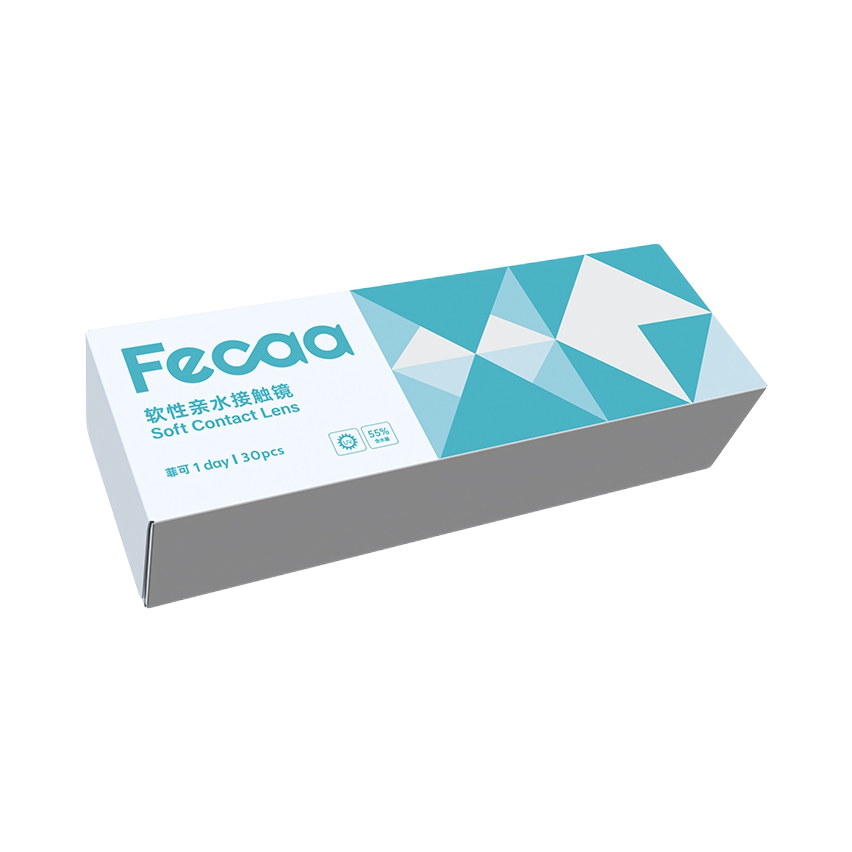 推荐商品：fecaa 菲可水蓝片日抛小直径14.0mm隐形眼镜 水润舒适