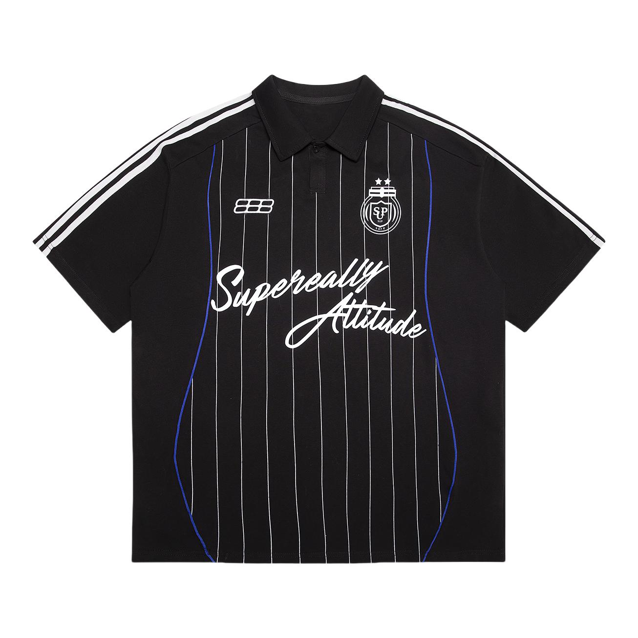 推荐商品：Supereally 速干美式复古短袖Polo衫 黑