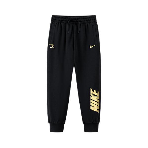 推荐商品：Nike/耐克童装 系绳中腰运动长裤 男中小童 325322 正黑