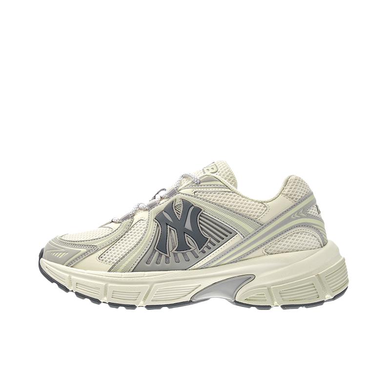 推荐商品：MLB 跑鞋 情侣复古运动网面减震短跑长跑增高 3ARNRO5 纽约洋基队/象牙色