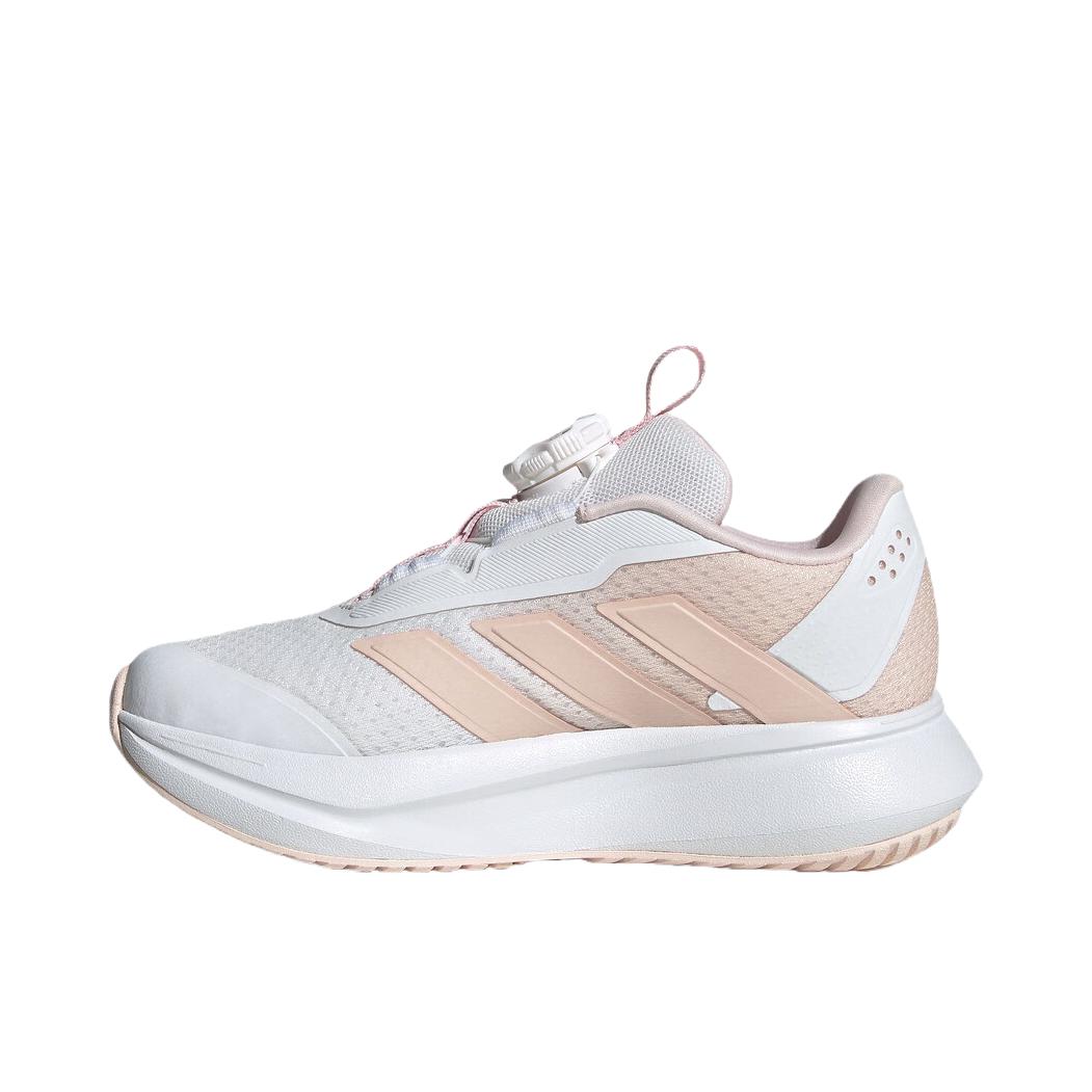 推荐商品：adidas DURAMO SL2 HABU 运动休闲鞋 旋转按钮跑步训练 大童/白色/奇迹石英色/清澈粉