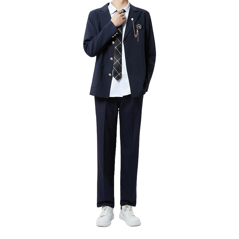 推荐商品：Chisportate 日系学院风垫肩长袖西装 AP2-XZ4763 蓝