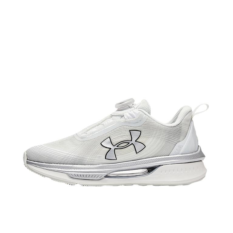推荐商品：Under Armour/安德玛 跑步系列 跑鞋 百搭旋钮低帮防滑平衡支撑 大童/银色