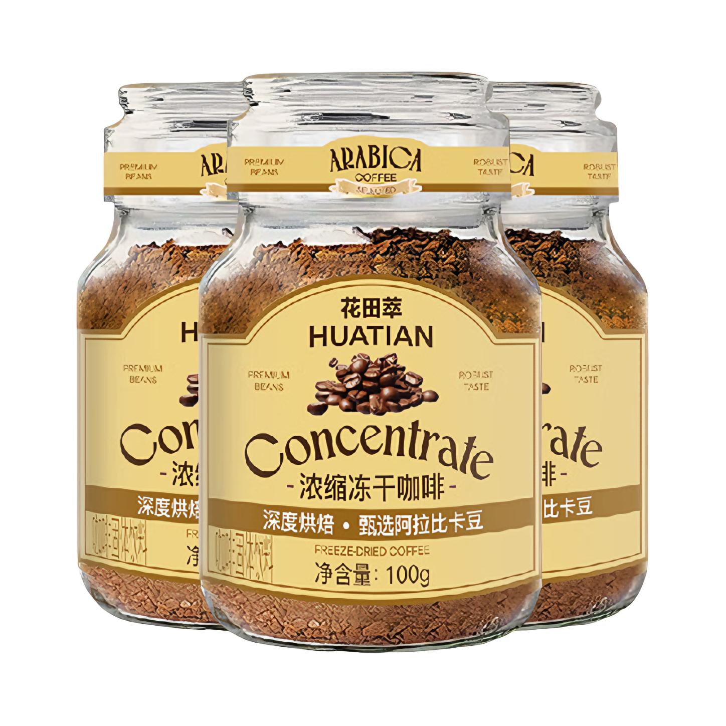 推荐商品：花田萃 0蔗糖0脂 100g 浓缩冻干黑咖啡 瓶装