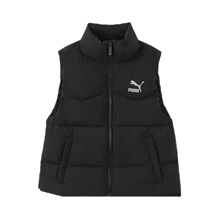 推荐商品：Puma/彪马童装 防风保暖立领拼接羽绒马甲 中小童 353424101202 黑