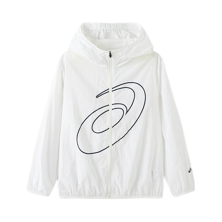 推荐商品：Asics/亚瑟士童装 轻薄印花连帽防晒衣 中大童 332251052406 白