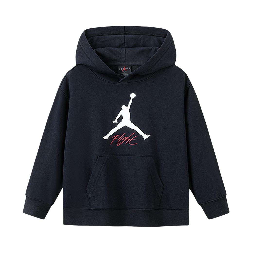 推荐商品：Jordan Brand/乔丹童装 亲肤毛圈连帽卫衣 中大童 JD2532294GS 白/黑
