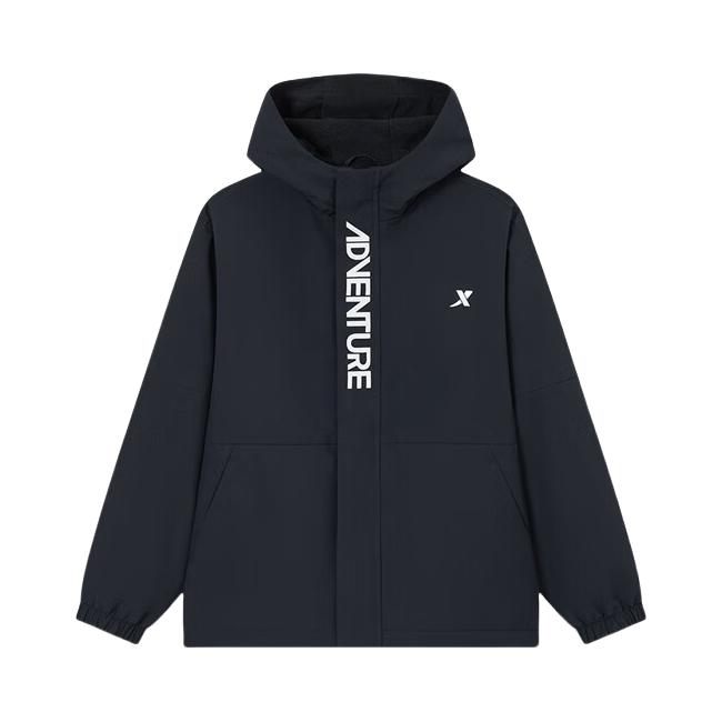 推荐商品：Xtep/特步童装 保暖加绒长袖风衣 中大童 676326339019 纯正黑