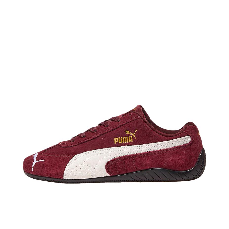 推荐商品：Puma/彪马 Speedcat OG 赛车鞋 德训鞋 训练鞋 T头薄底复古防滑耐磨贴合赛车风流光风 酒红色/白色