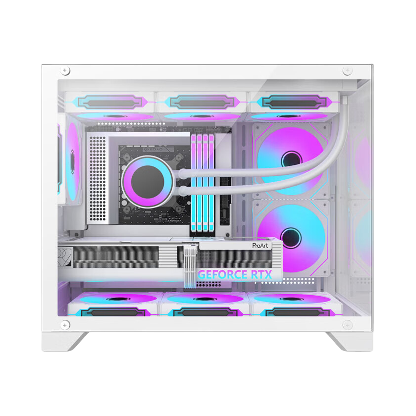 推荐商品：百盛 T600 海景房电脑机箱 360水冷位 双面玻璃侧透