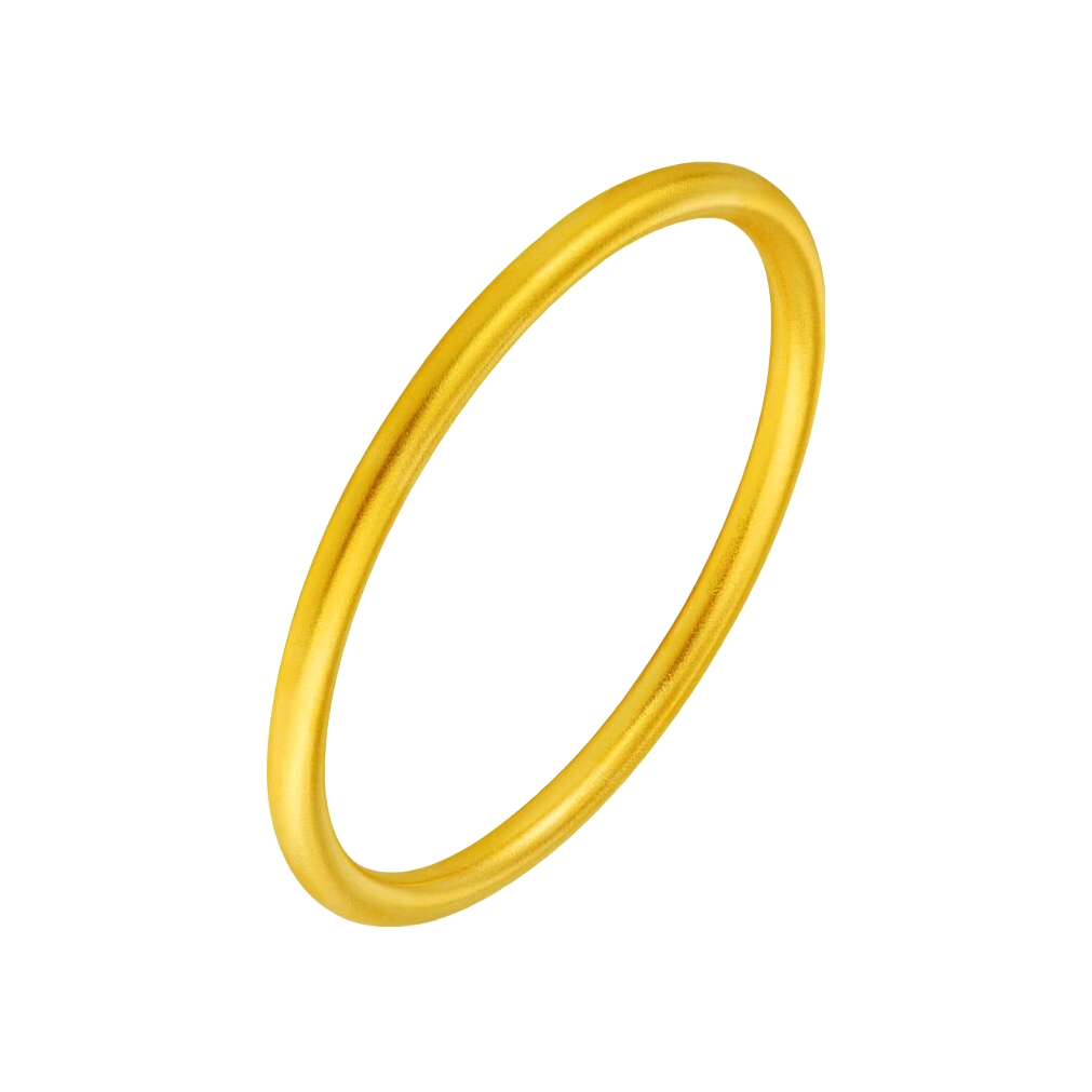 推荐商品：凯福珠宝 古法素圈足金手镯 KF0911001