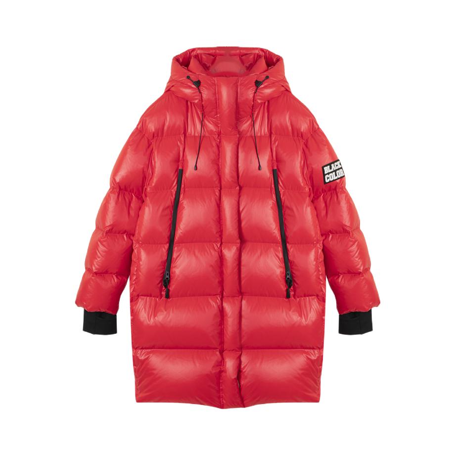 推荐商品：BLACK&COLOR 中长款保暖加厚羽绒服 女装 BD33999 红